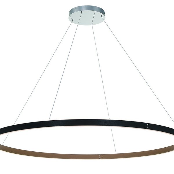 Eurofase Verdura Modern Integrated LED Indoor Chandelier, 1-Light, Round, Dimmable, Black/Brown 43899-012